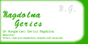 magdolna gerics business card